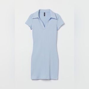 NWOT H&M Collared Ribbed Dress